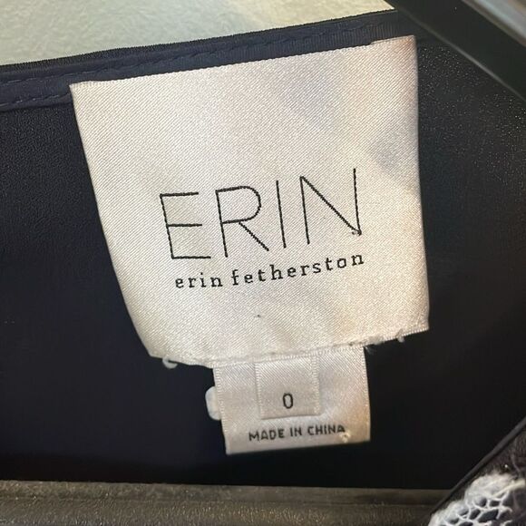 Erin Fetherston Navy Lace Inset Romper - Picture 4 of 9